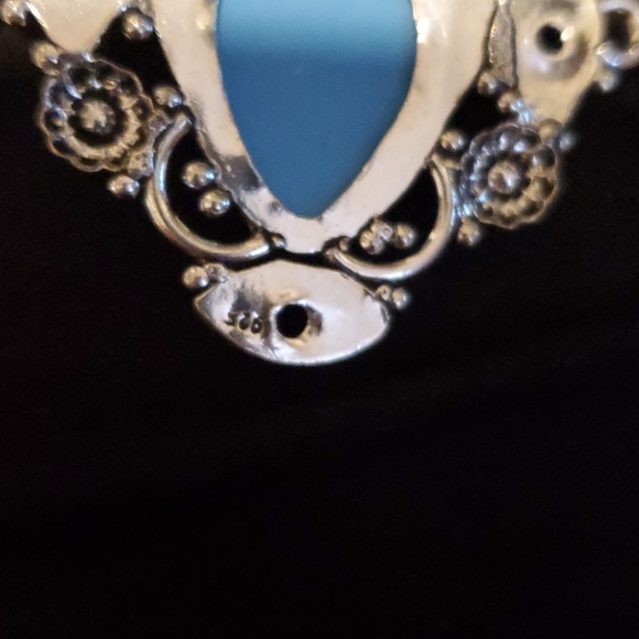 New Carved Goddess Face Multi Gemstone 925 Silver Bracelet. - Picture 2 of 6